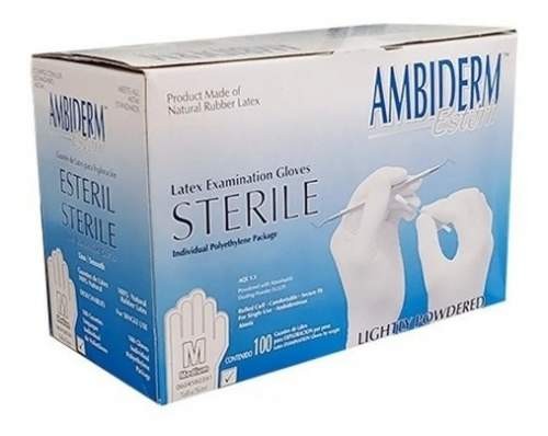 Guantes de látex estéril para exploración AMBIDERM